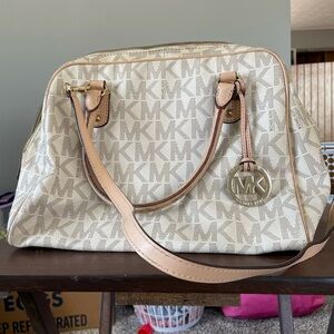 Michael Kors Cream and Tan Women's Bag